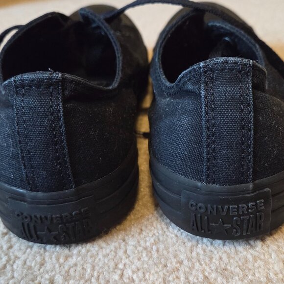 Black monochrome Converse Low top Hardly worn *Spring Clearance* - Picture 4 of 6